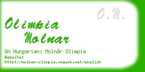 olimpia molnar business card