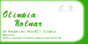 olimpia molnar business card